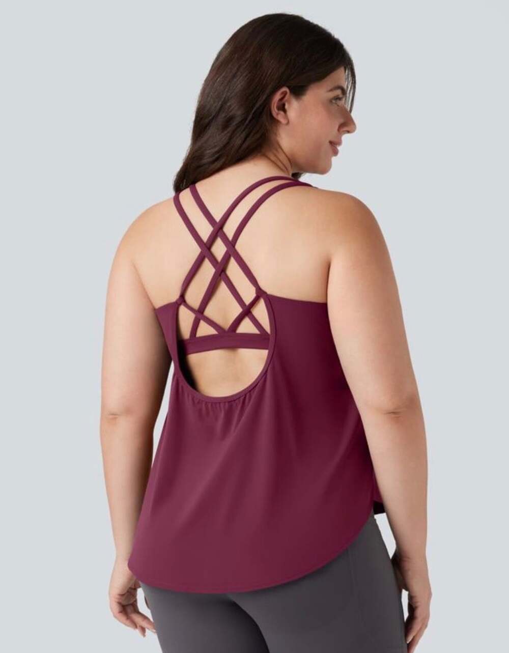 Halara UltraSculpt Round Neck Crisscross Back Running Tank Top Size 3X